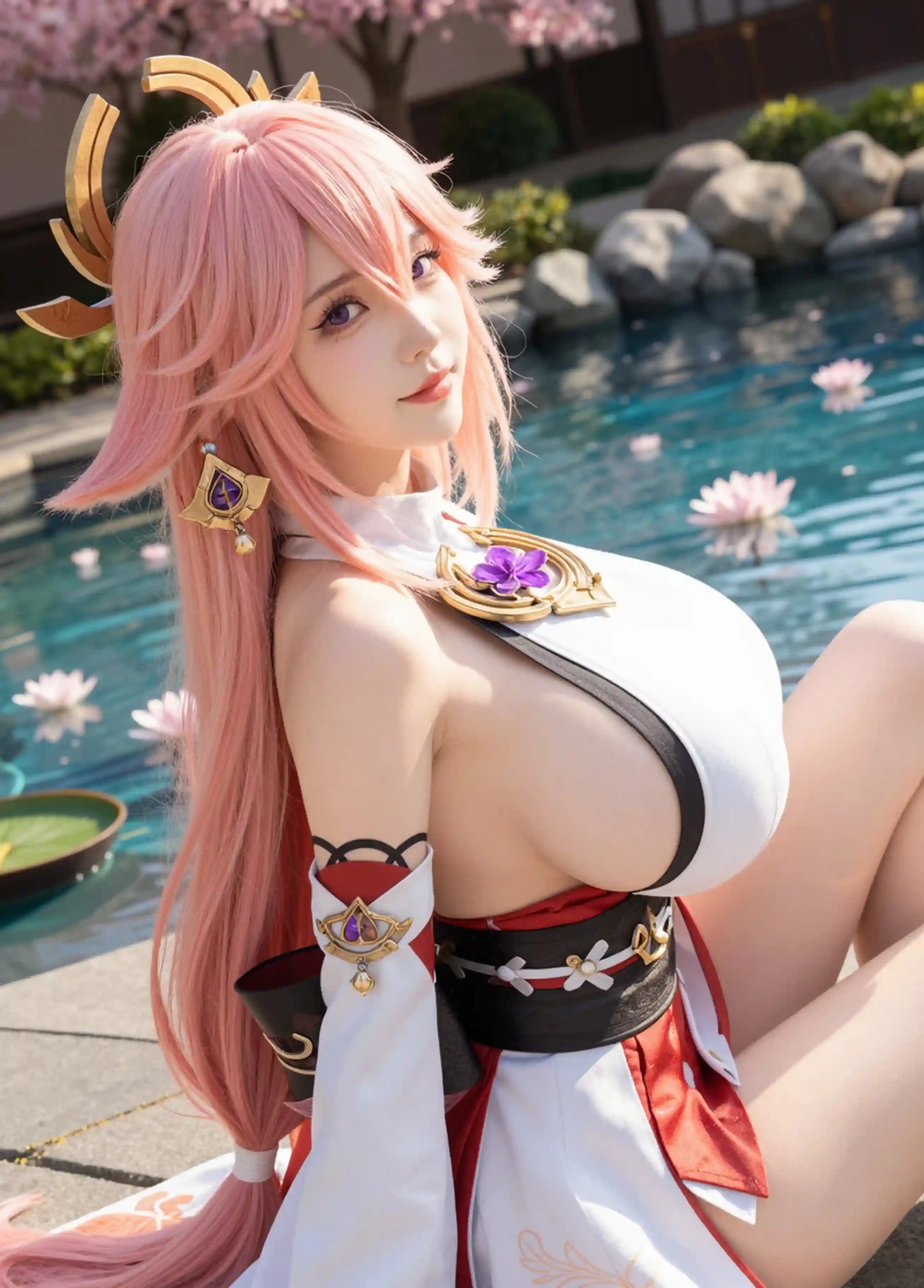 Uncensored AI Cosplay: Yae Miko (Genshin Impact) – 102 Images & 7 Videos [No Watermark]