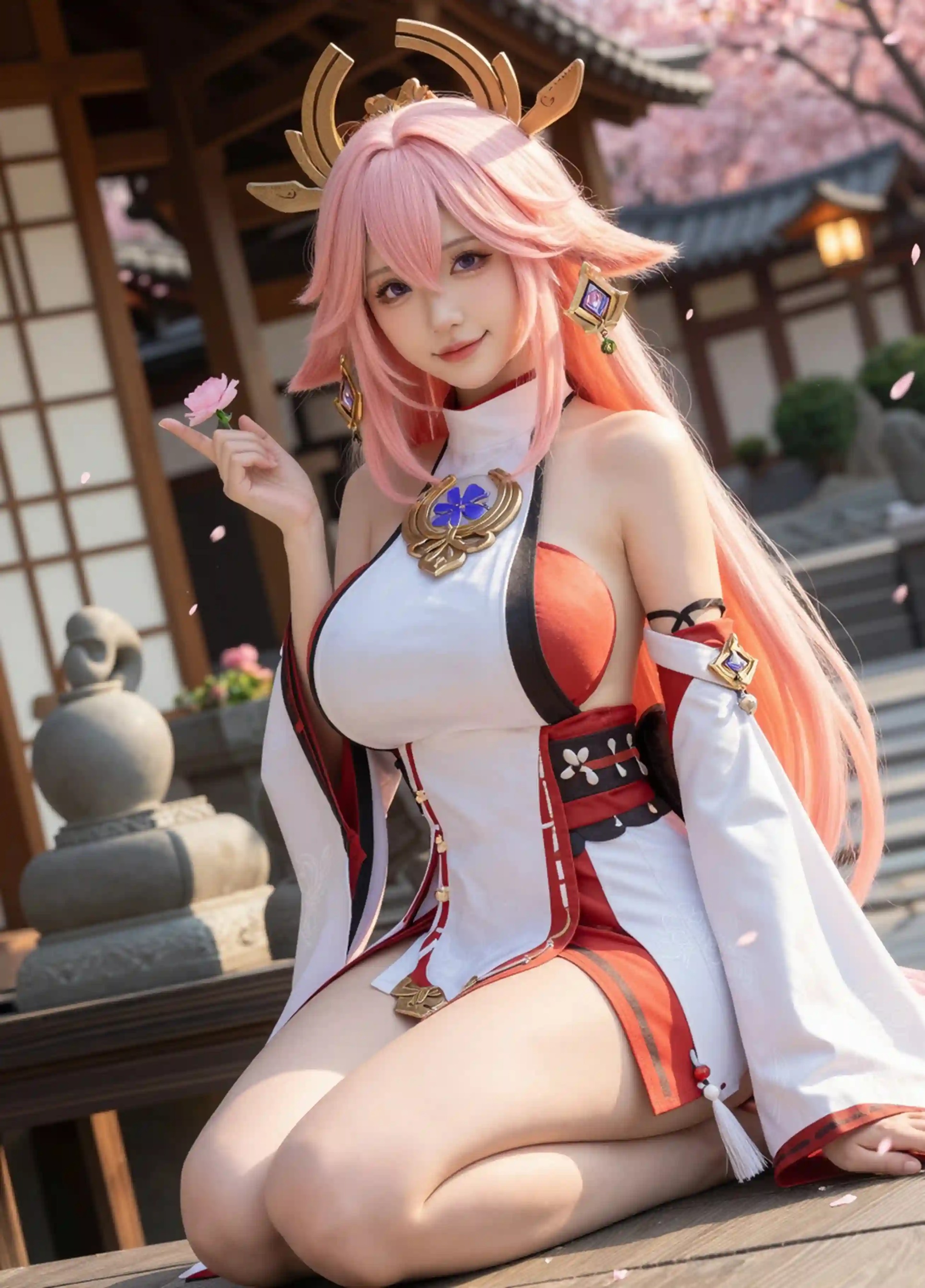 Uncensored AI Cosplay: Yae Miko (Genshin Impact) – 102 Images & 7 Videos [No Watermark]