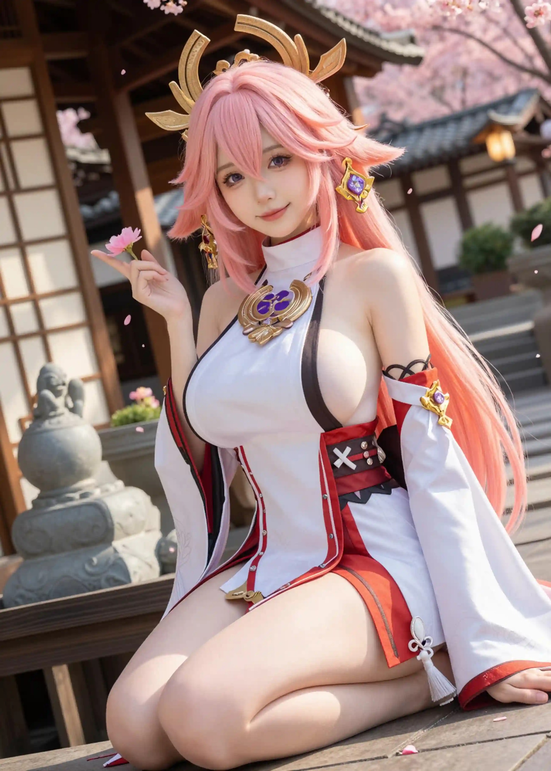 Uncensored AI Cosplay: Yae Miko (Genshin Impact) – 102 Images & 7 Videos [No Watermark]