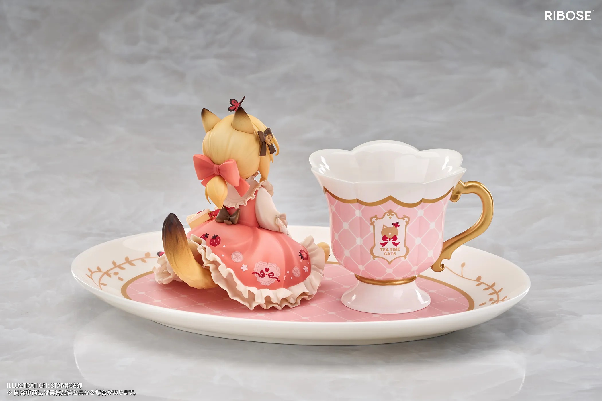 Deformed Figure DLC Series Orange Cat - Tea Time Cats By RIBOSE