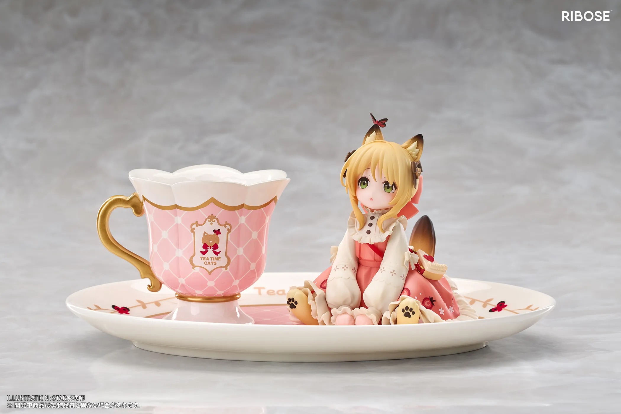 Deformed Figure DLC Series Orange Cat - Tea Time Cats By RIBOSE