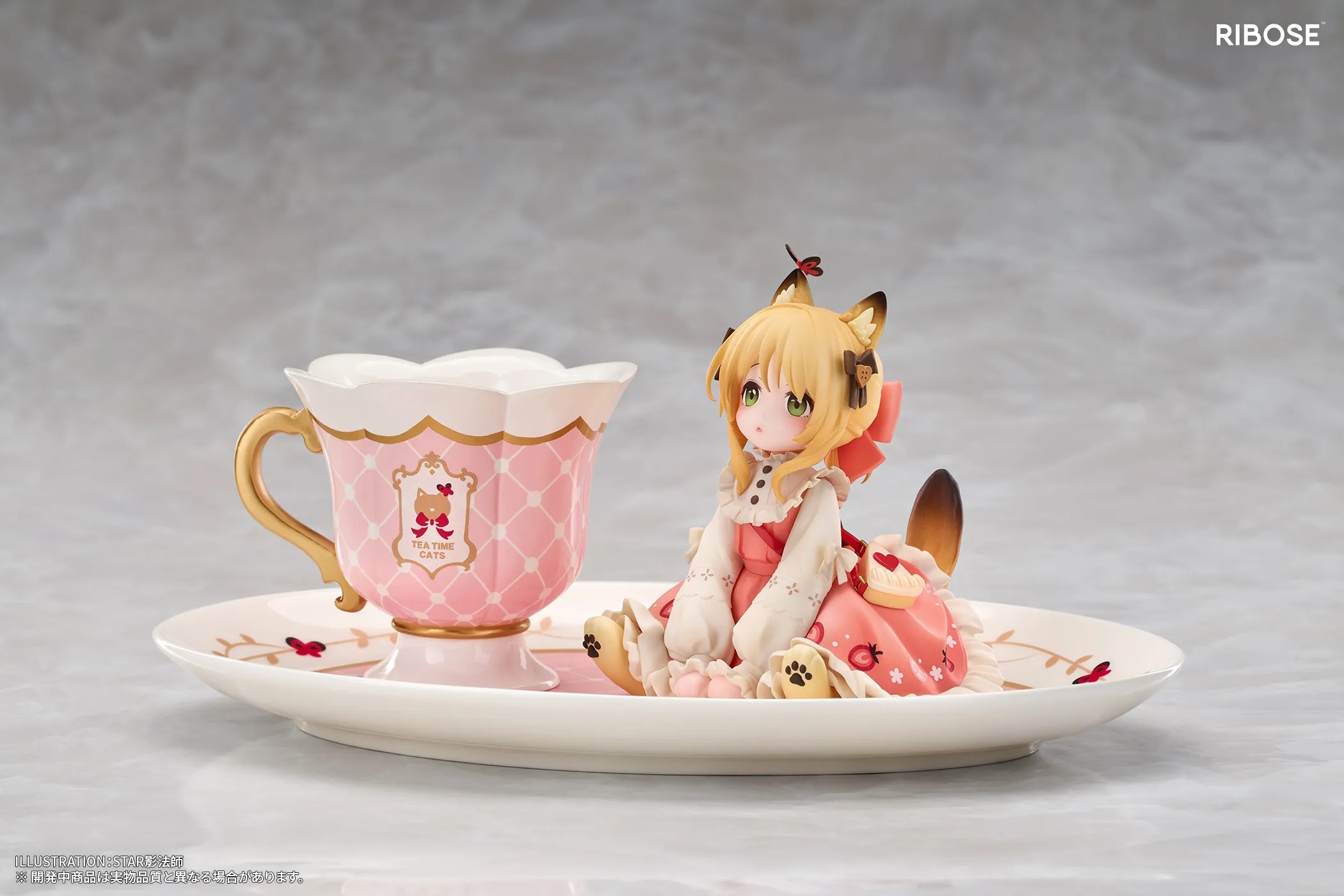 Deformed Figure DLC Series Orange Cat - Tea Time Cats By RIBOSE
