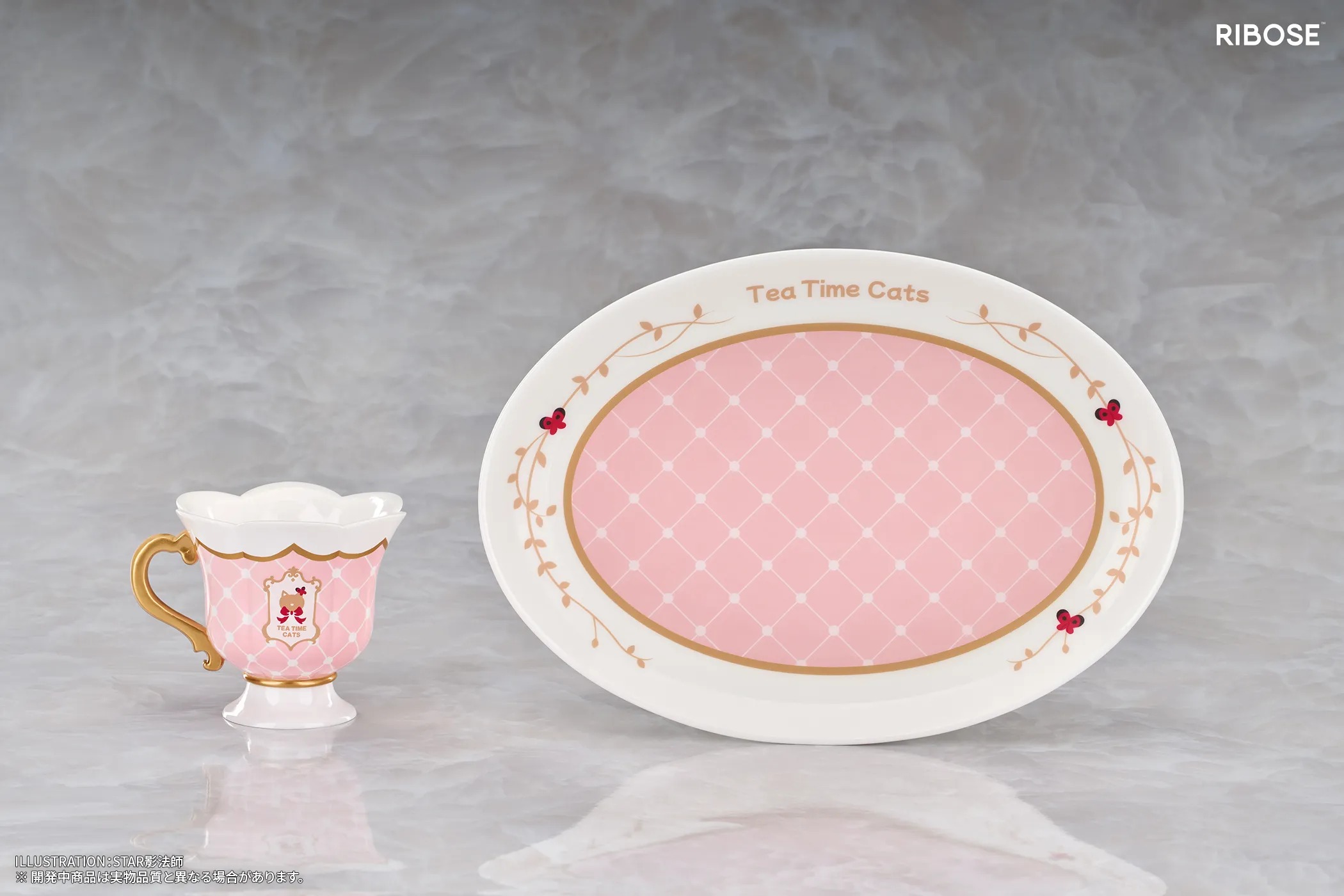 Deformed Figure DLC Series Orange Cat - Tea Time Cats By RIBOSE