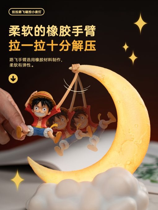 Anime Figure Monkey D Luffy Magnetic Control Night Light Peripheral - One Piece By Happy Life x TOEI ANIMATION