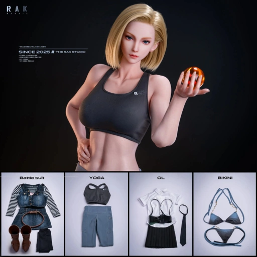 Image of [Cast-Off] Silicone Action Figure 1/3 Cosplayer Ella as Android 18 - Dragonball Z By Rak Studio X Ella