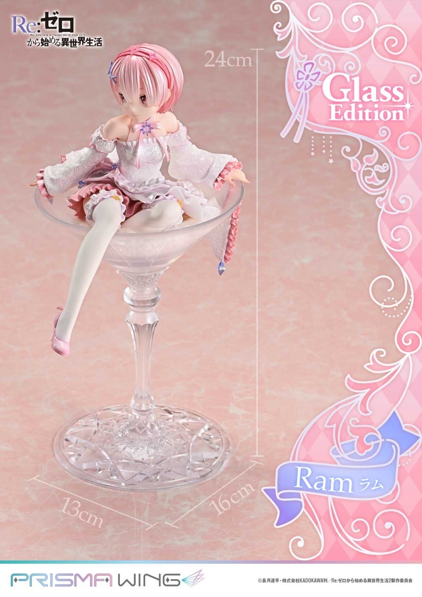 Prisma Wing Scaled Figure 1/7 Ram - Glass Edition Ver. Re:Zero kara Hajimaru Isekai Seikatsu By Prime 1 Studio