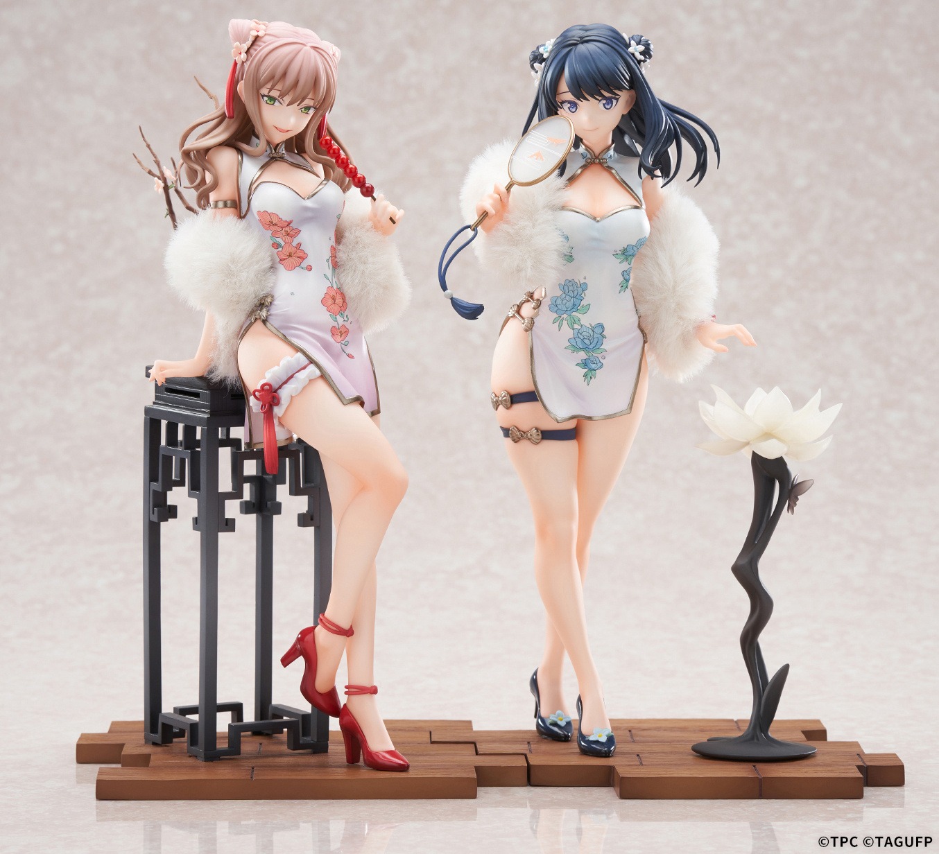[Set of 2] Scaled Figure 1/7 Takarada Rikka & Minami Yume - China Dress Ver. Gridman Universe By APEX
