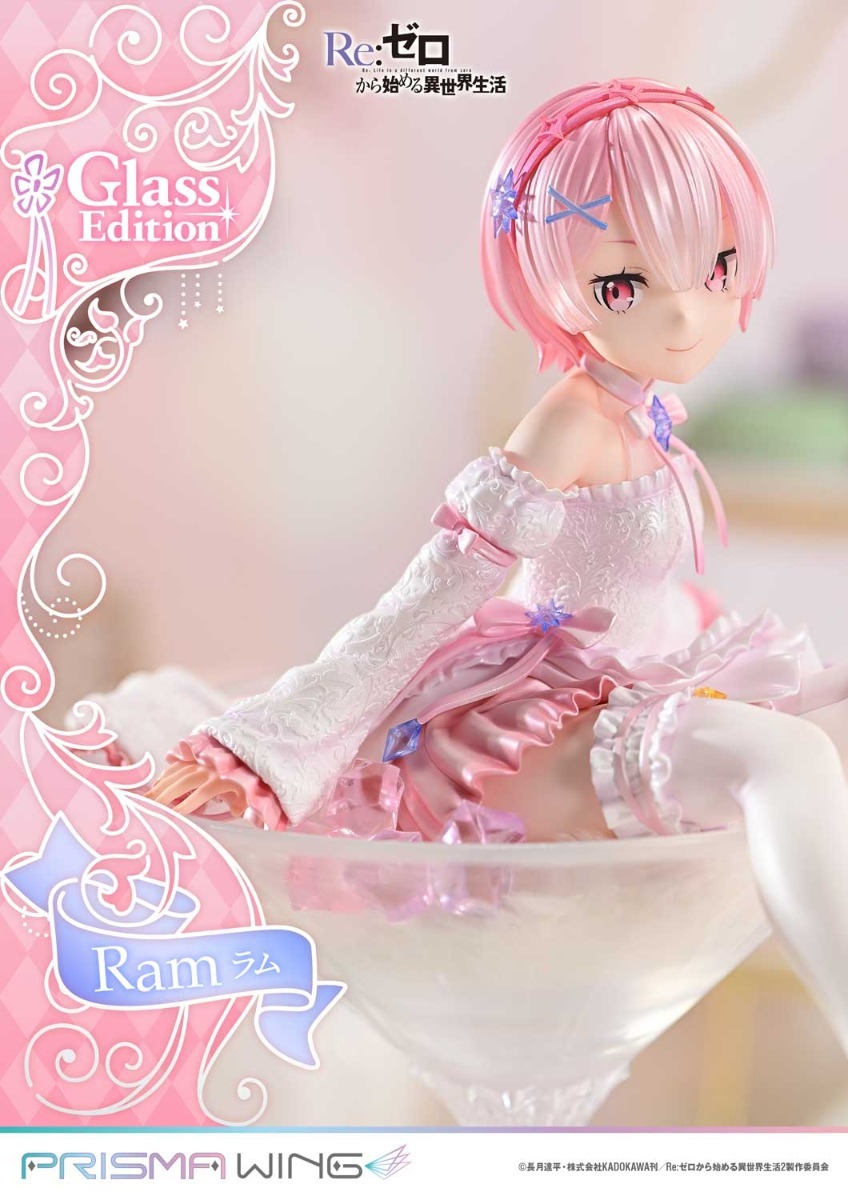 Prisma Wing Scaled Figure 1/7 Ram - Glass Edition Ver. Re:Zero kara Hajimaru Isekai Seikatsu By Prime 1 Studio