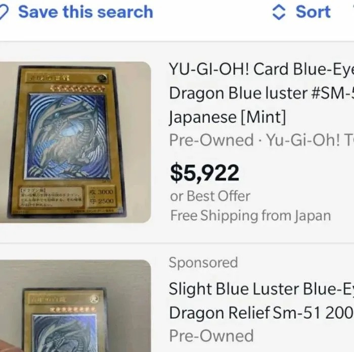 Blue Eyes White Dragon TCG PSA 8 JP SM-51 Ultimate Rare True Blue Luster Kartu Yugioh OCG Japanese