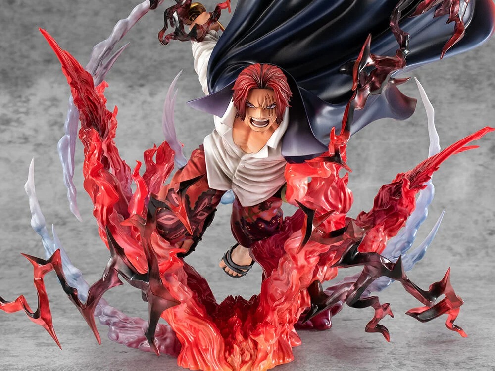Exclusive Figure One Piece Portrait of Pirates SA-MAXIMUM Red-Haired Pirates Captain Shanks - Kamusari Version BY MEGAHOUSE