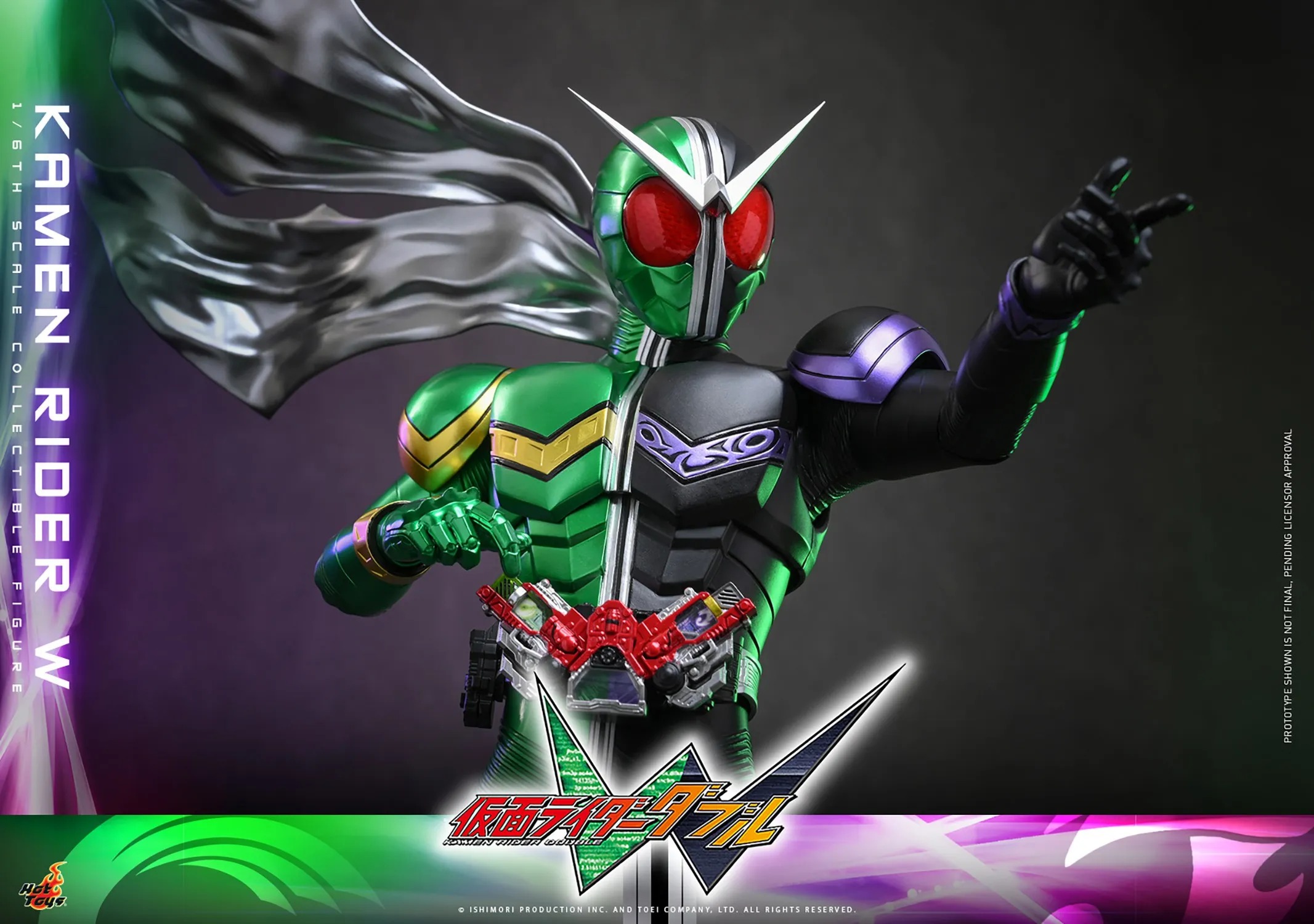 Action Figure 1/6 Kamen Rider W Cyclone Joker By Hot Toys