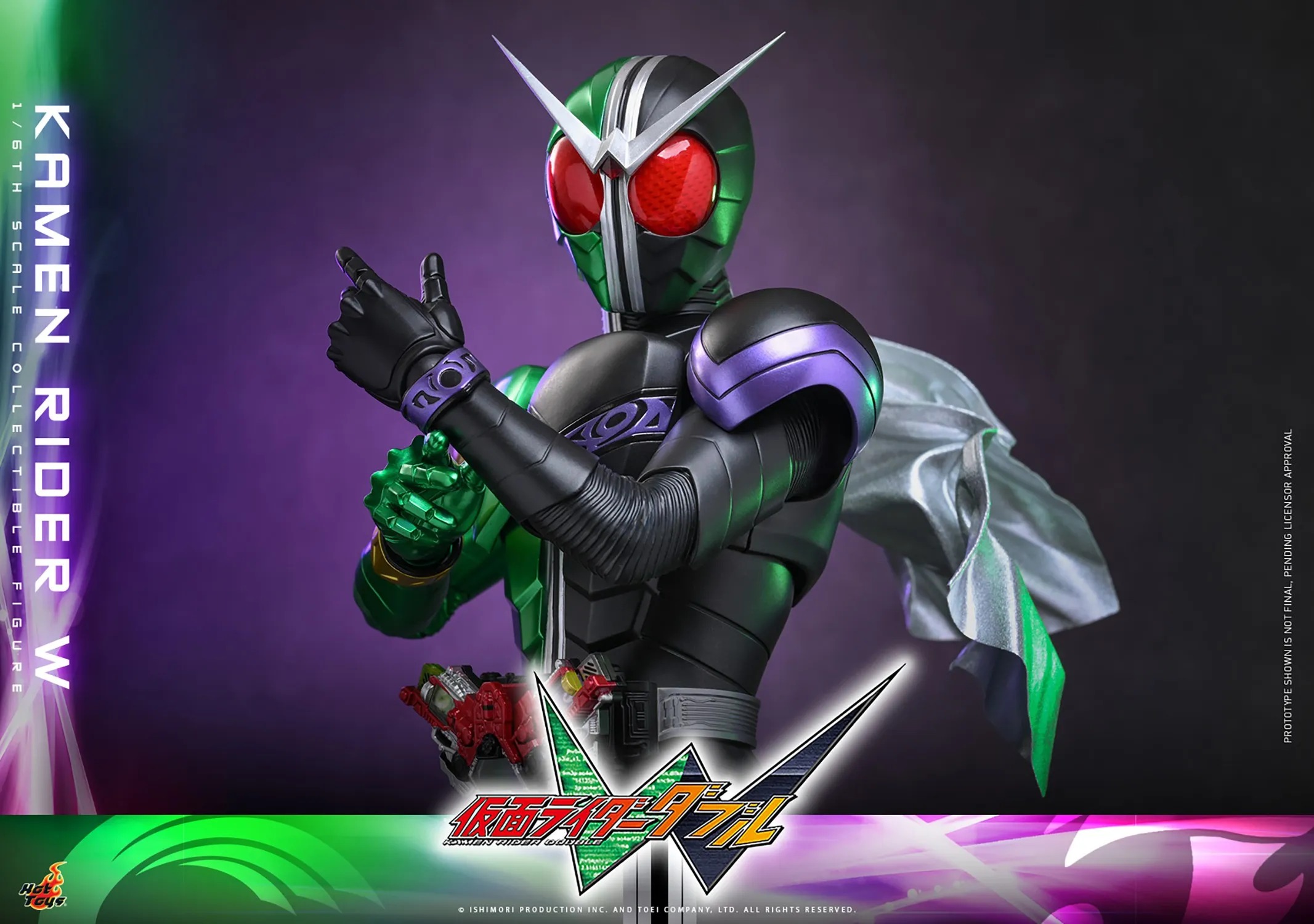 Action Figure 1/6 Kamen Rider W Cyclone Joker By Hot Toys