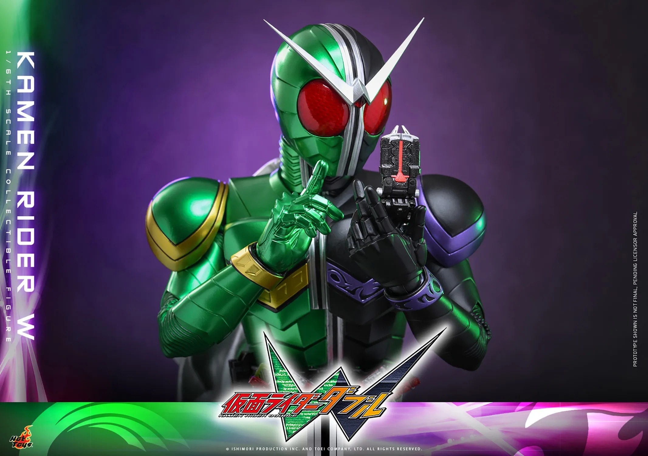 Action Figure 1/6 Kamen Rider W Cyclone Joker By Hot Toys