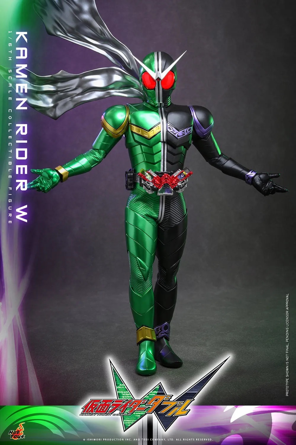 Action Figure 1/6 Kamen Rider W Cyclone Joker By Hot Toys