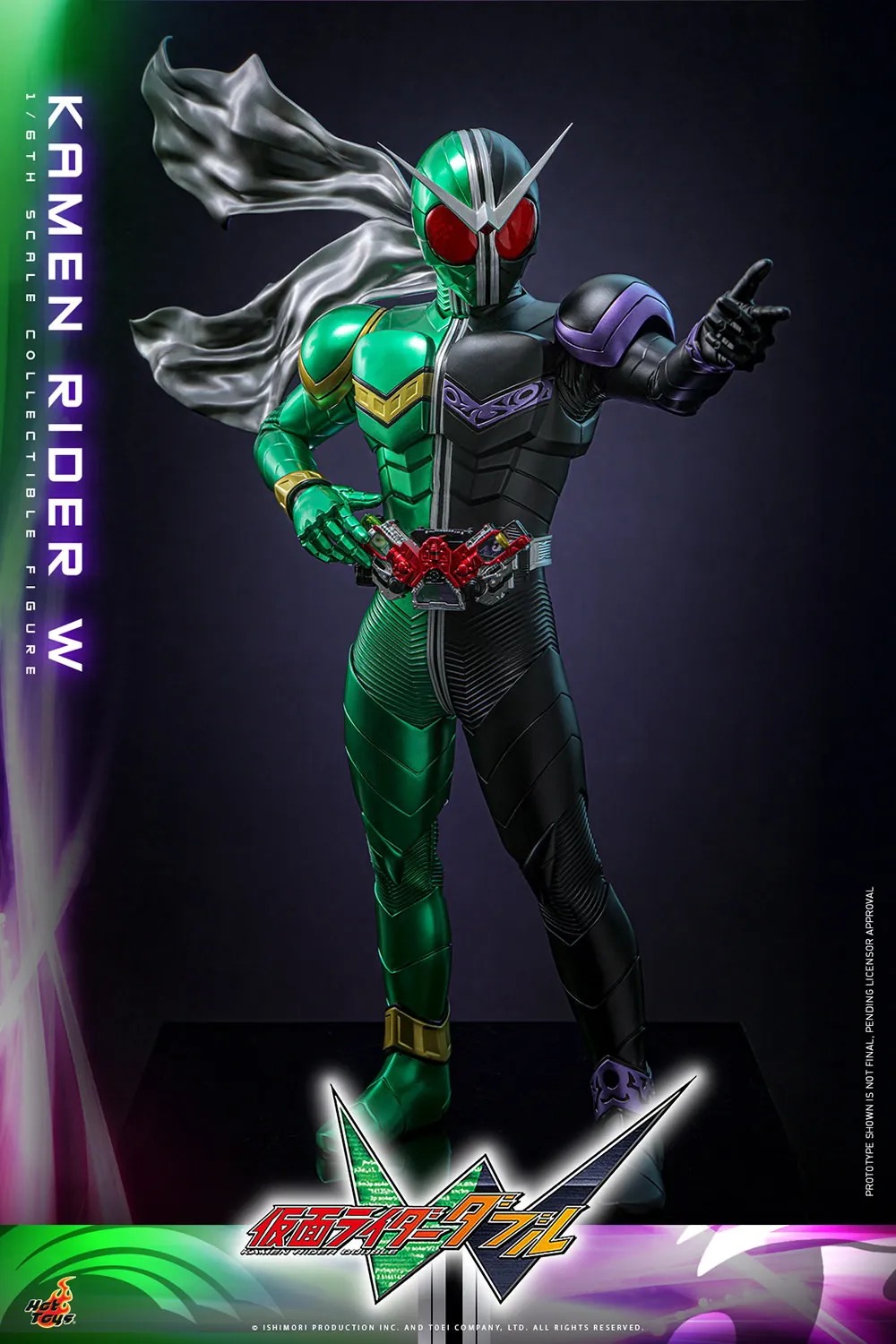 Action Figure 1/6 Kamen Rider W Cyclone Joker By Hot Toys
