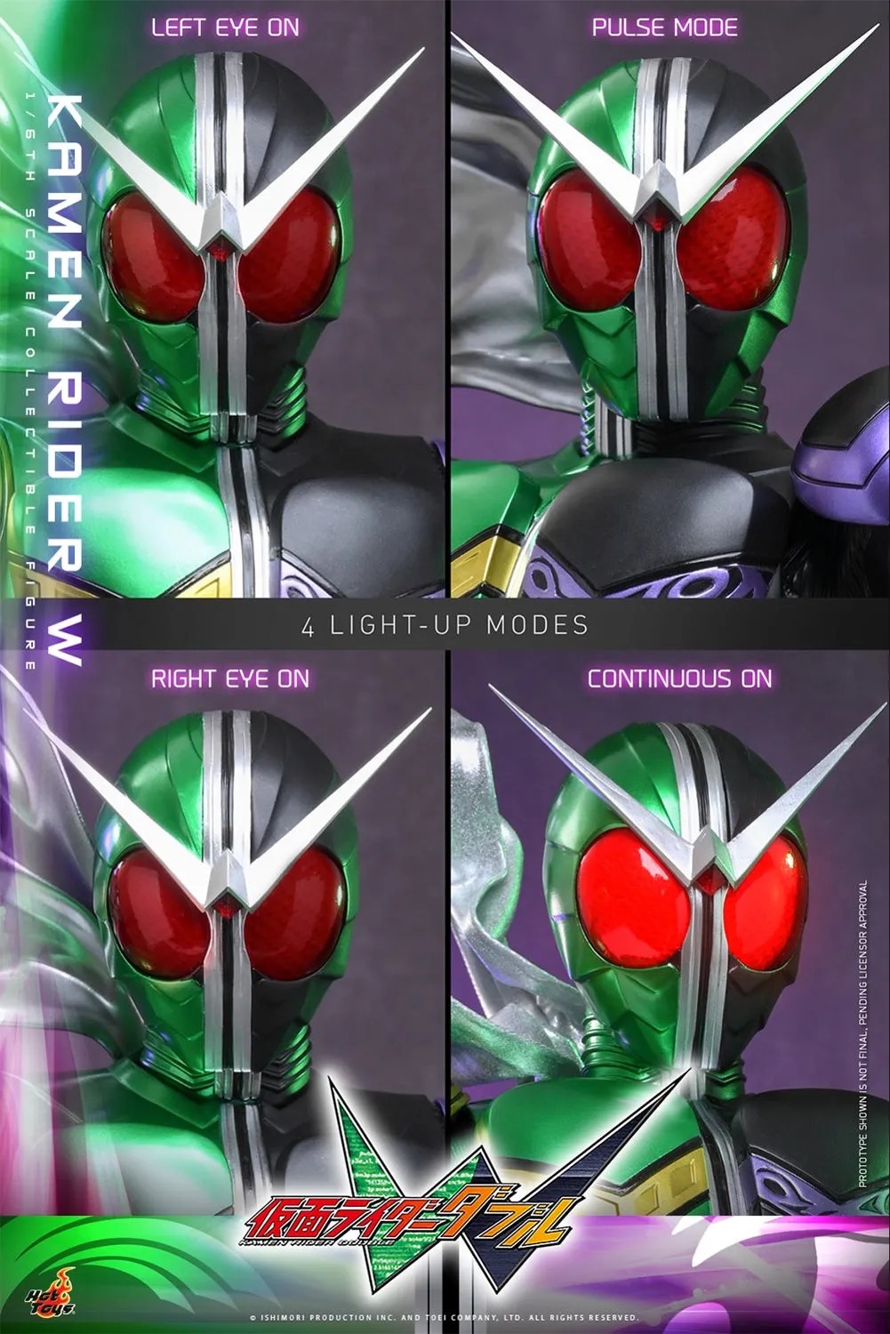 Action Figure 1/6 Kamen Rider W Cyclone Joker By Hot Toys