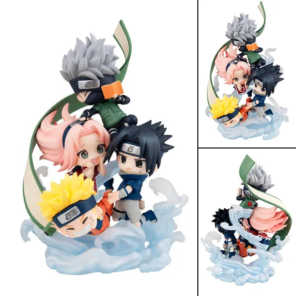 [With Bonus] FigUnity Figure Team 7 Hatake Kakashi, Uzumaki Naruto, Uchiha Sasuke, Haruno Sakura - Naruto Shippuden (13cm) By MegaHouse