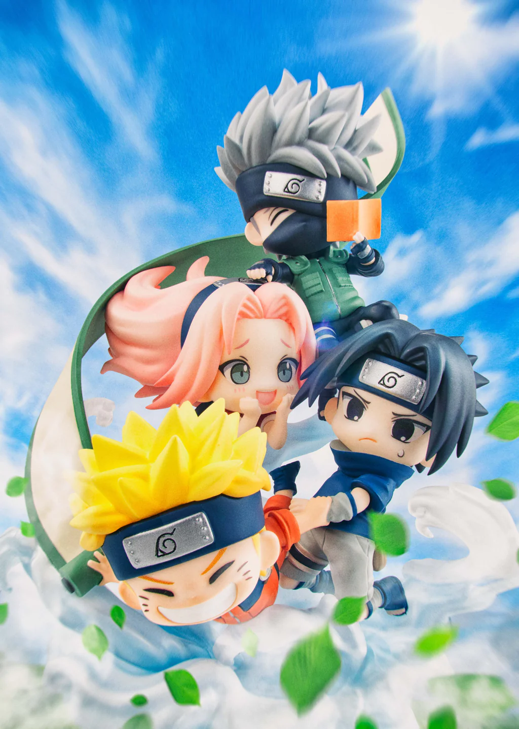 [With Bonus] FigUnity Figure Team 7 Hatake Kakashi, Uzumaki Naruto, Uchiha Sasuke, Haruno Sakura - Naruto Shippuden (13cm) By MegaHouse