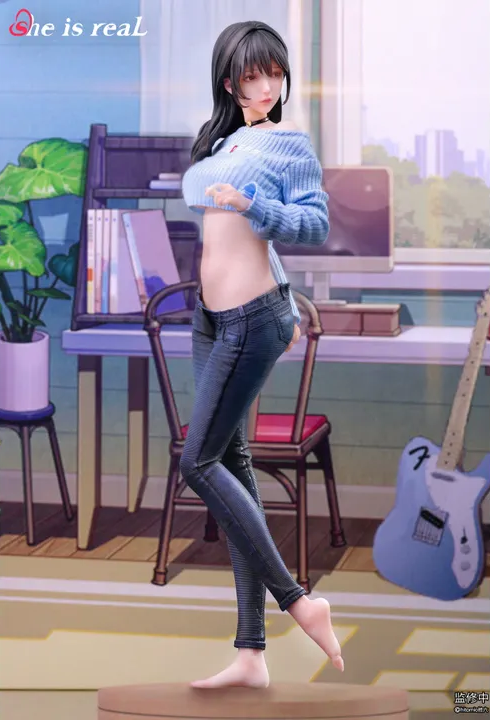 Scaled Figure 1/6 Guitar Meomei With Real Clothes Fabric - Illustration by Hitomio By She Is Real
