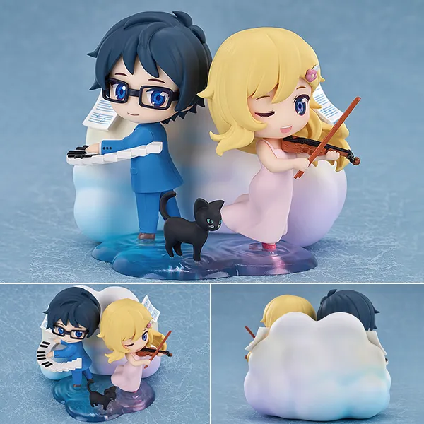 Qset+ Deformed Figure Miyazono Kaori & Arima Kousei - Shigatsu wa Kimi no Uso By Good Smile Arts Shanghai