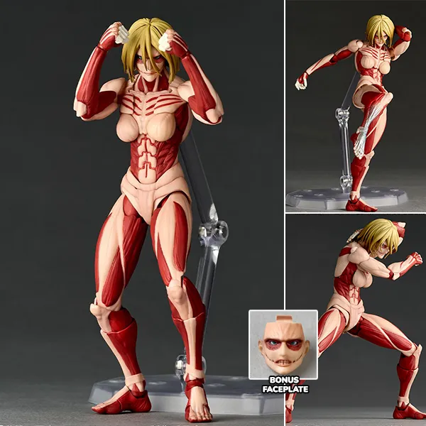 [With Bonus] Revoltech Amazing Yamaguchi Megata no Kyojin / Female Titan - Shingeki no Kyojin By Kaiyodo