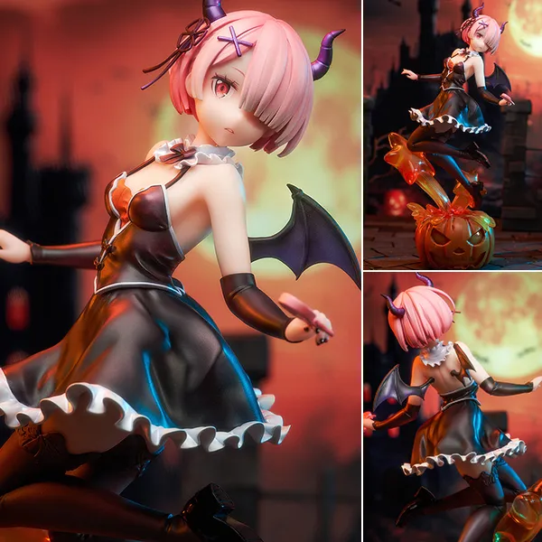 Scaled Figure 1/7 AniMester x KDColle Ram - Phantom Night Wizard Ver. Re:Zero Kara Hajimeru Isekai Seikatsu By KADOKAWA