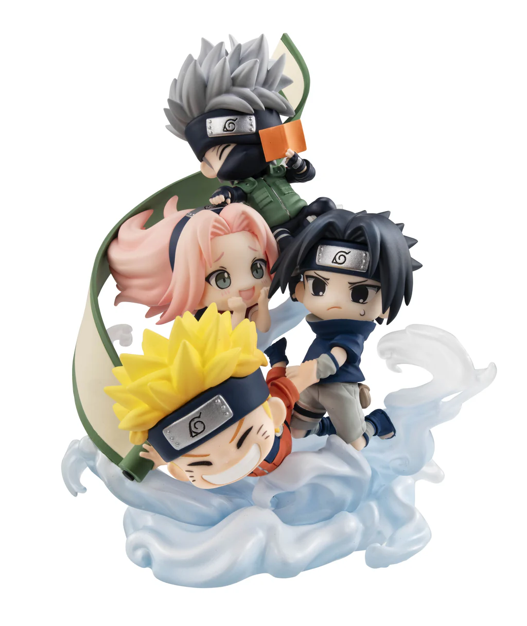 [With Bonus] FigUnity Figure Team 7 Hatake Kakashi, Uzumaki Naruto, Uchiha Sasuke, Haruno Sakura - Naruto Shippuden (13cm) By MegaHouse