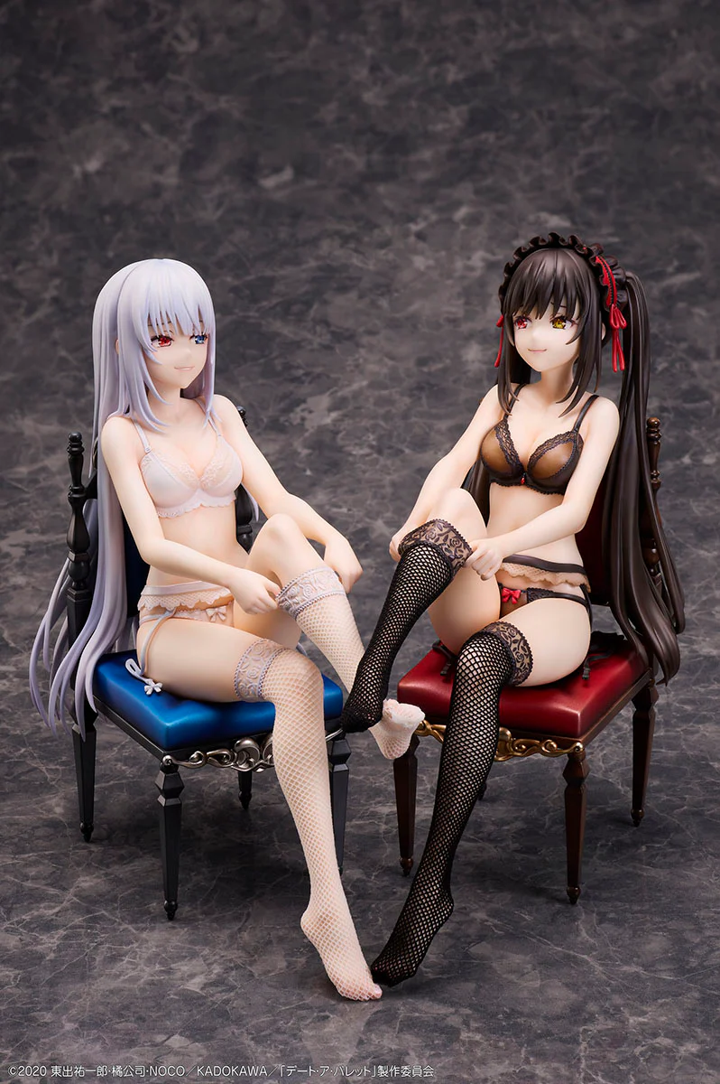 [Set of 2] Scaled Figure 1/7 Tokisaki Kurumi & White Queen - Lingerie Ver. Date A Live By Design COCO