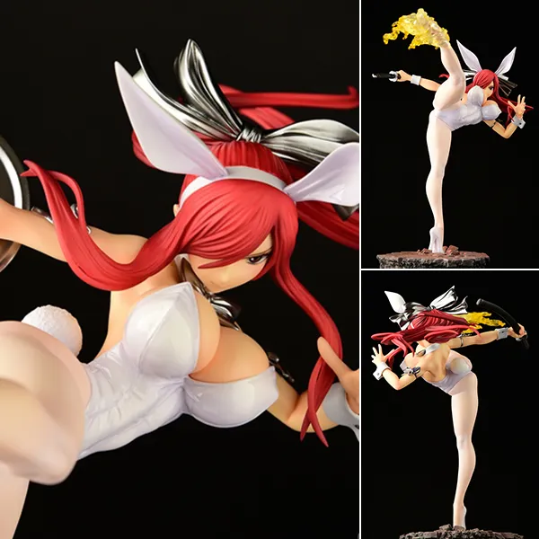 Scaled Figure 1/6 Erza Scarlet - High Kick White Bunny Ver. Fairy Tail By OrcaToys