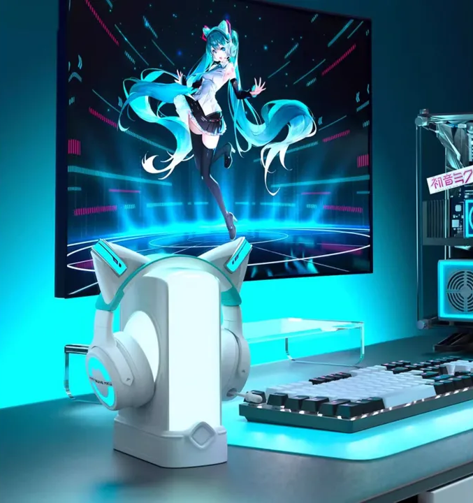 Limited Edition Cat Ear Wireless Headphone YOWU x Hatsune Miku - Vocaloid By Moeyu