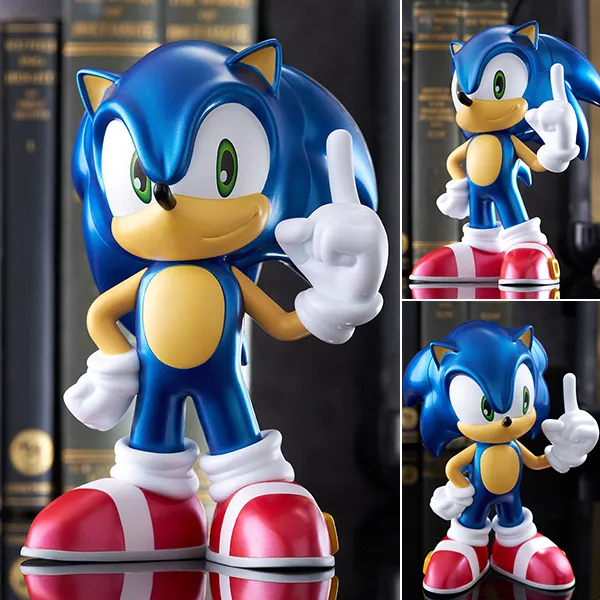 Sofubi / SoftB Half Sonic - Metallic Ver. Sonic the Hedgehog (15cm) By Bellfine