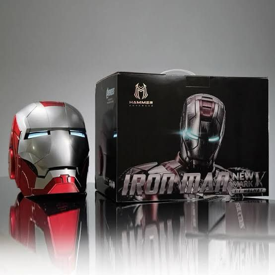 [READY STOCK LIMITED ITEM] Life Size Scaled 1/1 Iron-Man MK5 5.0 opening electric helmet By Hammer