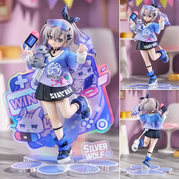 RISE UP+ Non Scaled Figure Silver Wolf - Little Cat Series Ver. Honkai: Star Rail (19cm) By RIBOSE