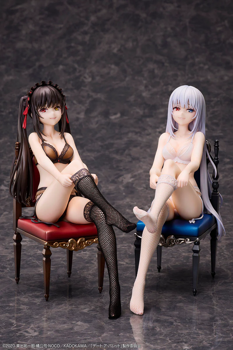 [Set of 2] Scaled Figure 1/7 Tokisaki Kurumi & White Queen - Lingerie Ver. Date A Live By Design COCO