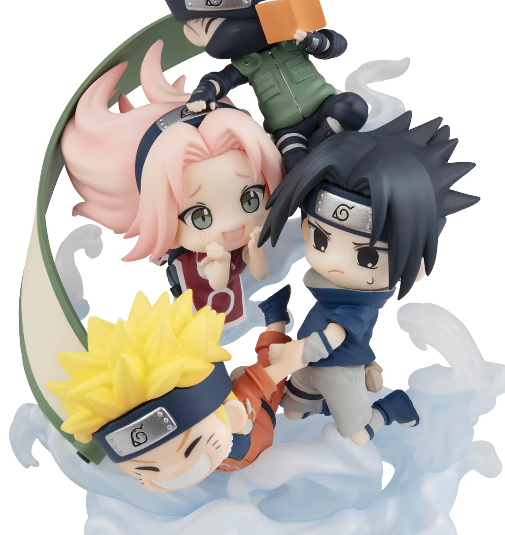 [With Bonus] FigUnity Figure Team 7 Hatake Kakashi, Uzumaki Naruto, Uchiha Sasuke, Haruno Sakura - Naruto Shippuden (13cm) By MegaHouse