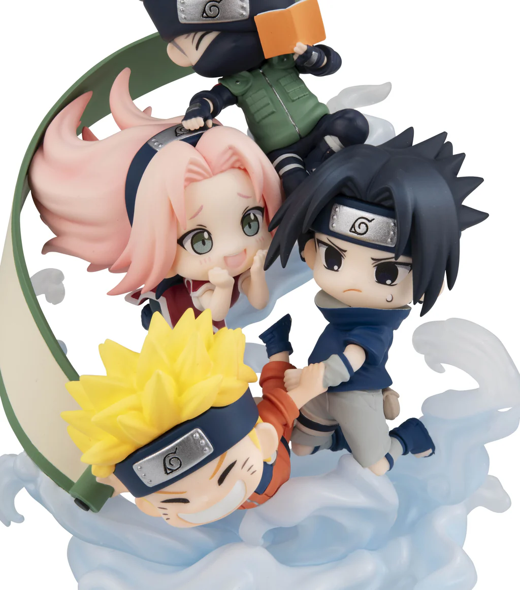 [With Bonus] FigUnity Figure Team 7 Hatake Kakashi, Uzumaki Naruto, Uchiha Sasuke, Haruno Sakura - Naruto Shippuden (13cm) By MegaHouse