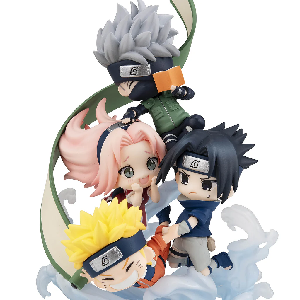 [With Bonus] FigUnity Figure Team 7 Hatake Kakashi, Uzumaki Naruto, Uchiha Sasuke, Haruno Sakura - Naruto Shippuden (13cm) By MegaHouse