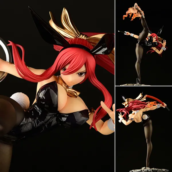Scaled Figure 1/6 Erza Scarlet - High Kick Black Bunny Ver. Fairy Tail By OrcaToys