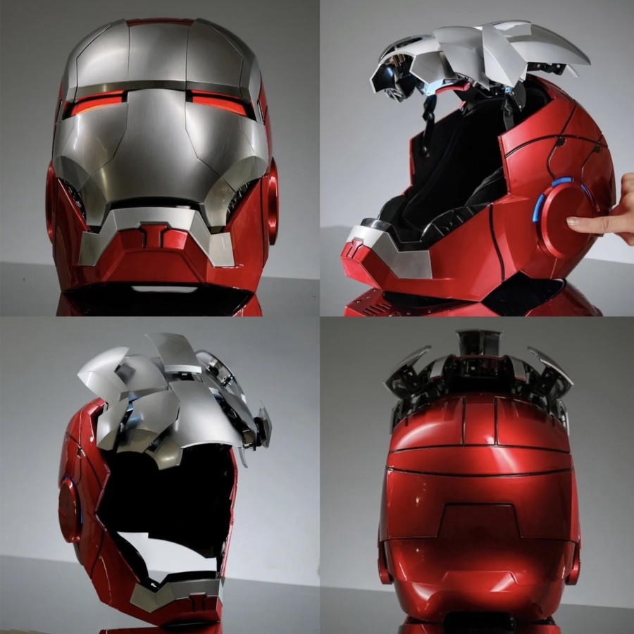 [READY STOCK LIMITED ITEM] Life Size Scaled 1/1 Iron-Man MK5 5.0 opening electric helmet By Hammer