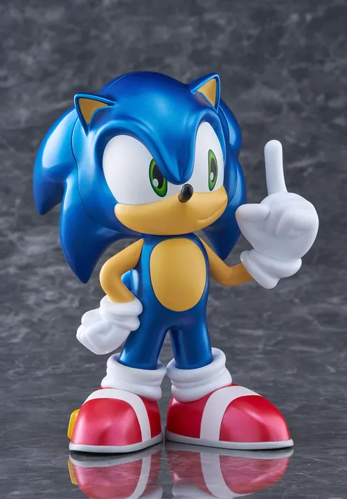 Sofubi / SoftB Half Sonic - Metallic Ver. Sonic the Hedgehog (15cm) By Bellfine