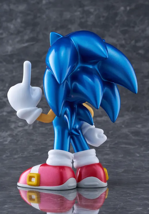 Sofubi / SoftB Half Sonic - Metallic Ver. Sonic the Hedgehog (15cm) By Bellfine
