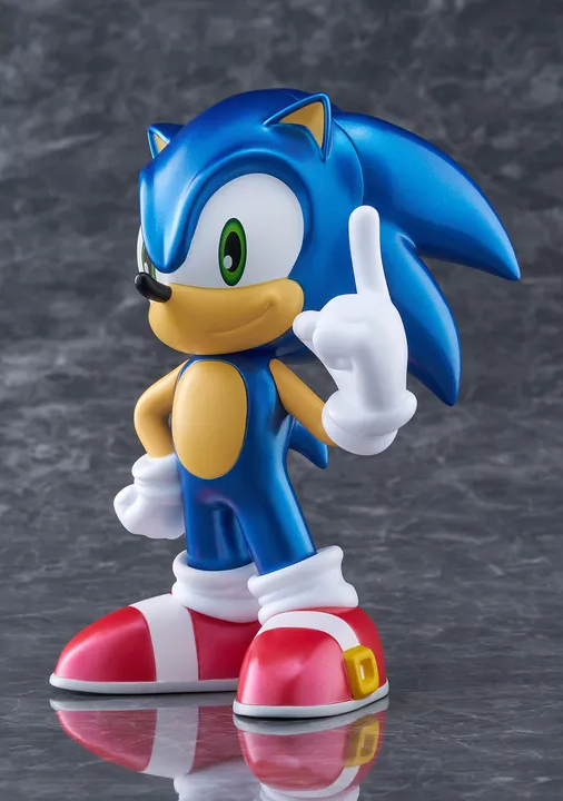 Sofubi / SoftB Half Sonic - Metallic Ver. Sonic the Hedgehog (15cm) By Bellfine