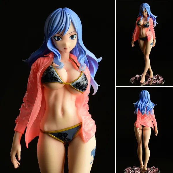 Scaled Figure 1/6 Juvia Lockser Gravure Style - See Through Wet Shirt Black Bikini Ver. Fairy Tail By OrcaToys