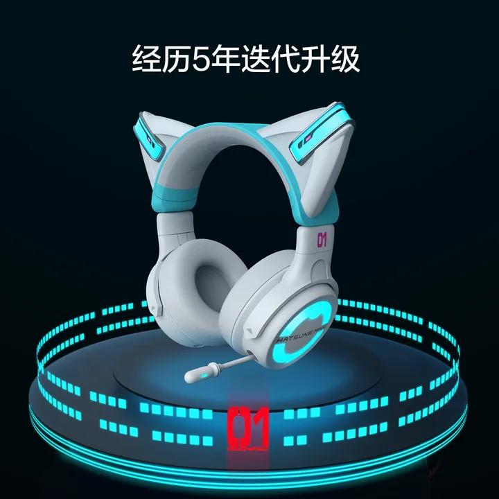 Limited Edition Cat Ear Wireless Headphone YOWU x Hatsune Miku - Vocaloid By Moeyu