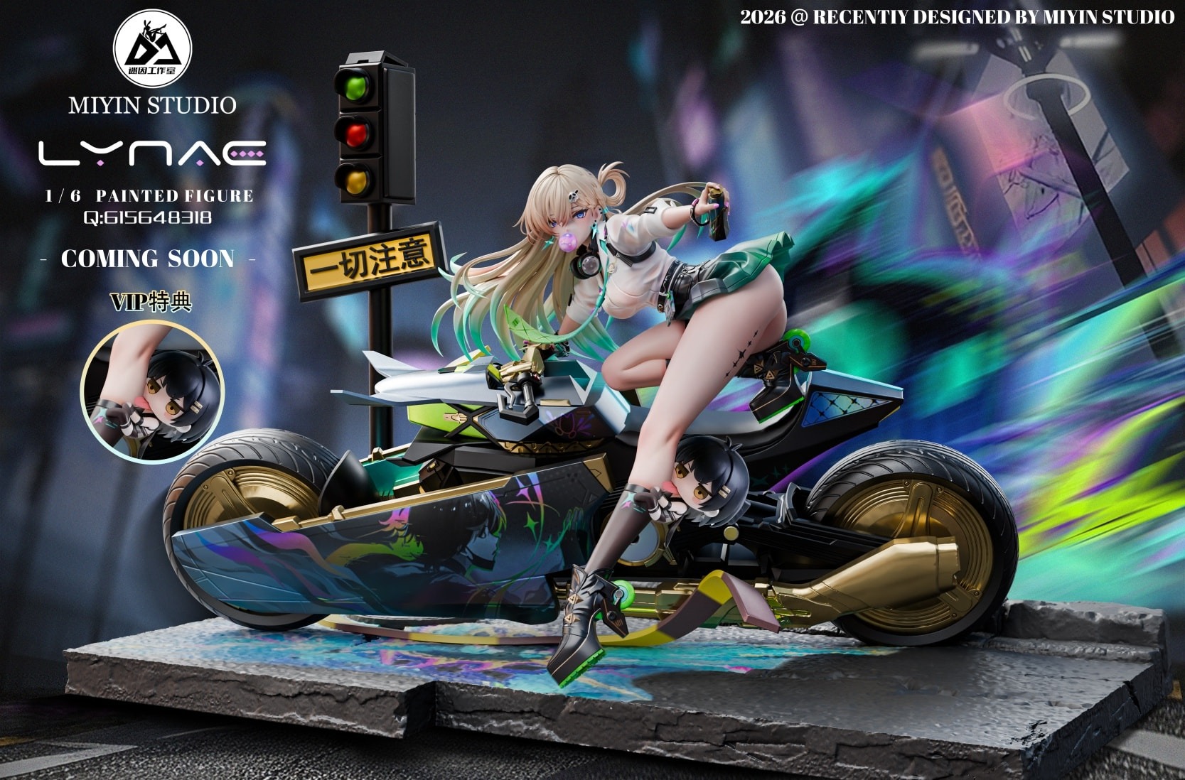 Scaled Figure 1/6 Lynae Cyberpunk Street Racer Edition - Wuthering Waves By Mi Yin Studio