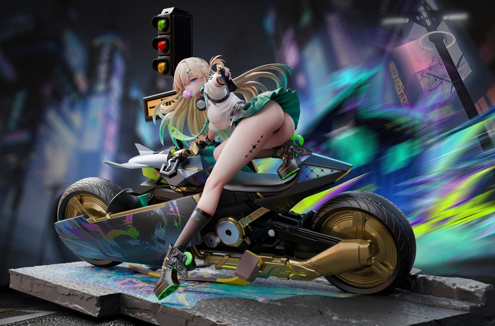 Scaled Figure 1/6 Lynae Cyberpunk Street Racer Edition - Wuthering Waves By Mi Yin Studio