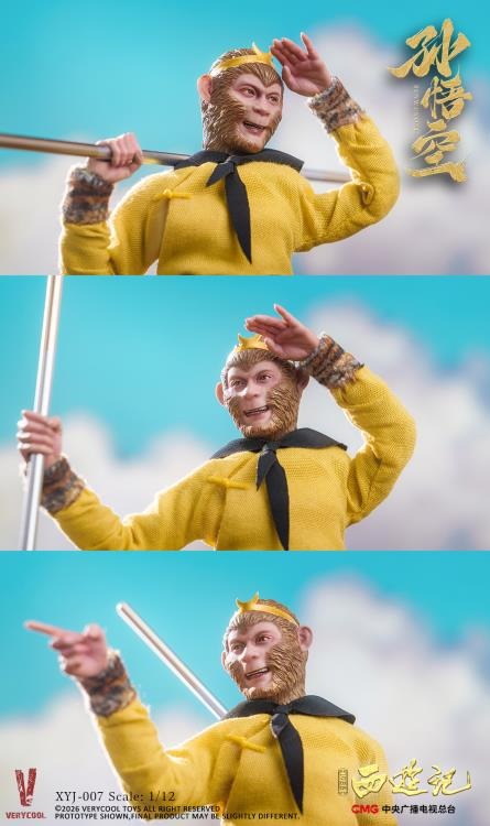 Action Figure 1/12 Sun Wukong - Journey to the West (1986) 40th Anniversary Collector's Edition By Very Cool