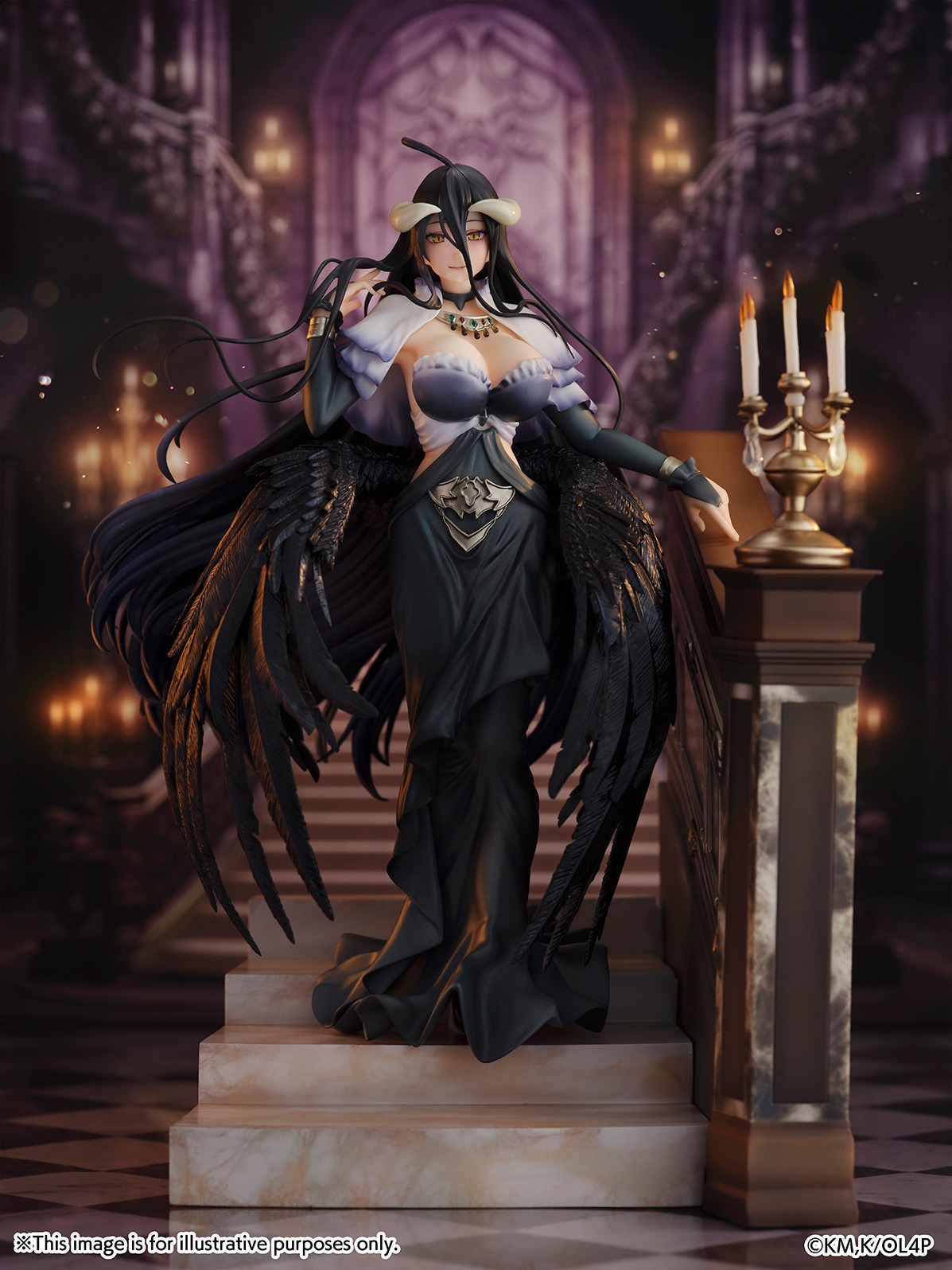 Shibuya Scramble Scaled Figure 1/7 Albedo - Shikkoku no Dress Ver. Overlord By eStream