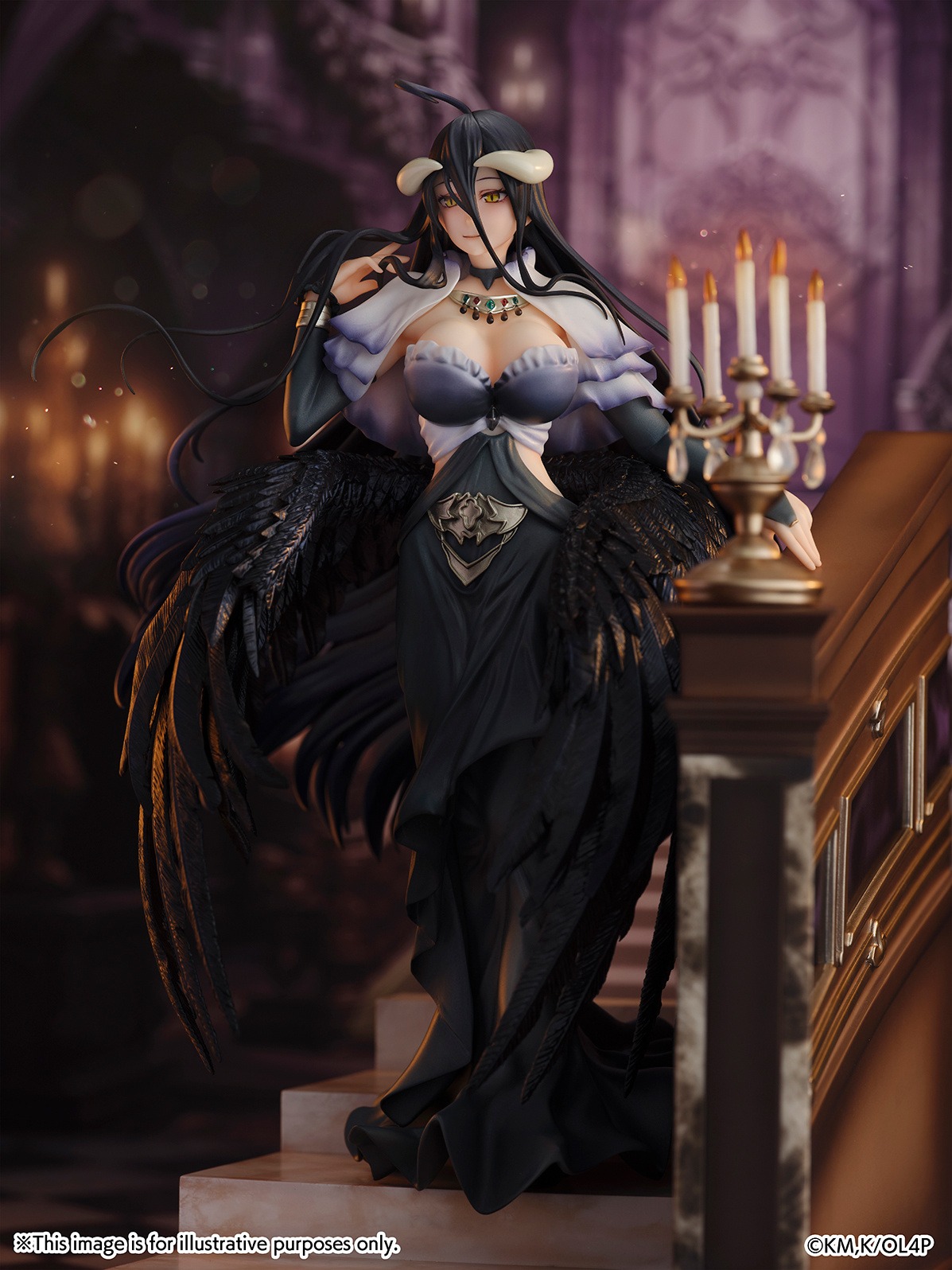 Shibuya Scramble Scaled Figure 1/7 Albedo - Shikkoku no Dress Ver. Overlord By eStream