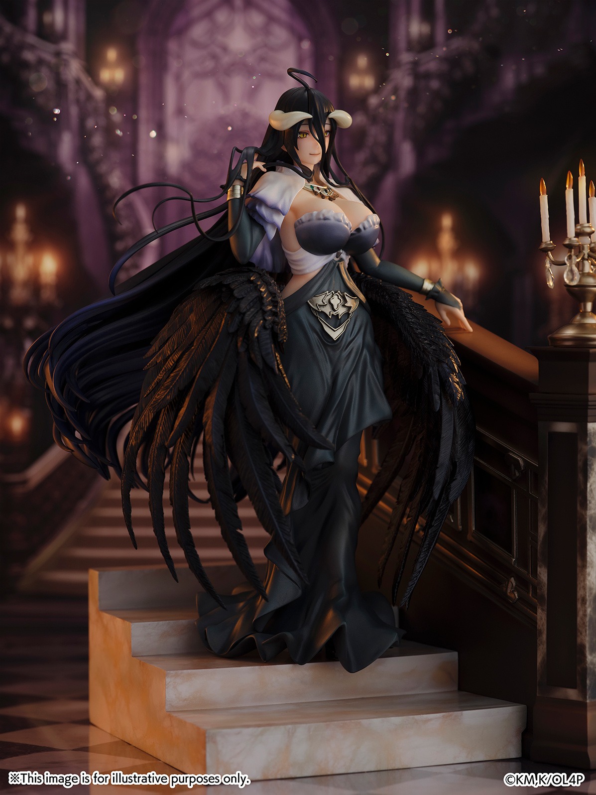 Shibuya Scramble Scaled Figure 1/7 Albedo - Shikkoku no Dress Ver. Overlord By eStream